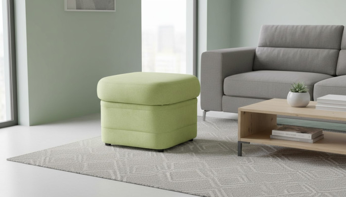 XXL Club Hocker Pufa Leder Ottoman Designer Textil Fußhocker Club Lounge 