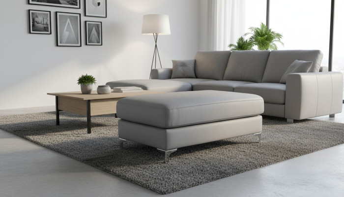 XXL Club Fußhocker Lounge Hocker Ottomane Pufa ´Textil Ottoman Designer
