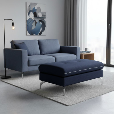 XXL Club Fußhocker Stoff Lounge Hocker Ottomane Pufa Textil Ottoman