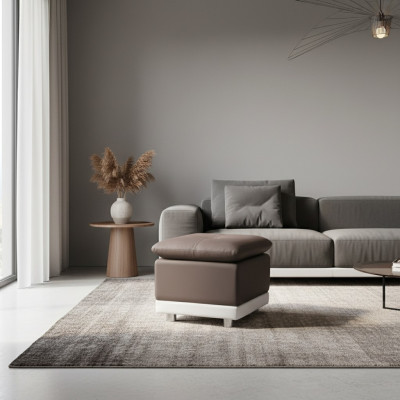 XXL Fußhocker Hocker Leder Textil Ottoman Designer Pufa Ottomane 