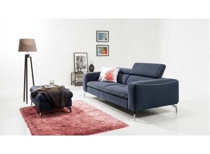 Chesterfield 3 Sitzer Designer Sofa Couch Polster Sofas Couchen Textil Stoff Neu
