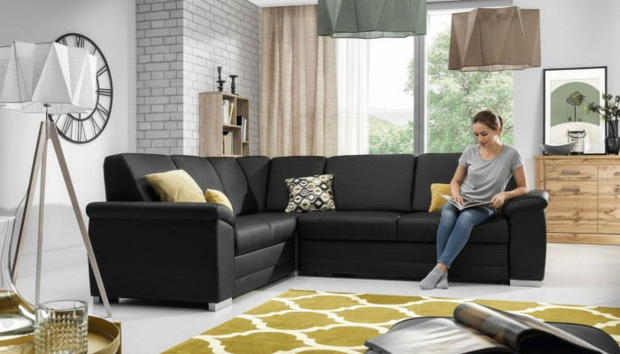 Ecksofa Stoff Sofa Couch Polster Eck Garnitur Sofas Couchen Wohnlandschaft Neu