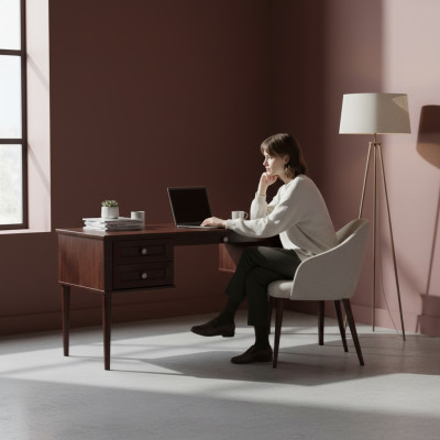 Edler Holz Büro Schreibtisch Klassischer Tisch Tische Büro Antik Stil Monaco