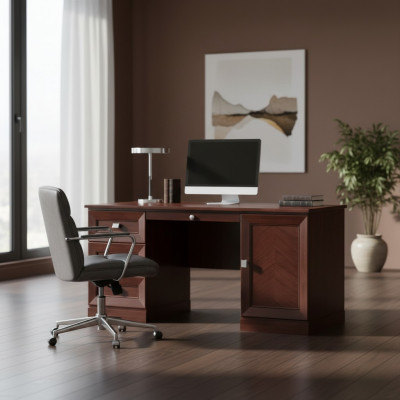 Edler Holz Büro Schreibtisch Klassischer Tisch Büro Tische Antik Stil Monaco