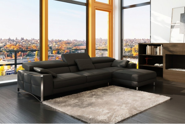 Multifunktions Ecksofa Garnitur Ledersofa Sitz Wohnzimmer Ecke Sofa