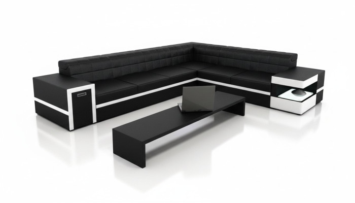Ledersofa Sofa Couch Sofas Polster Sitz Ecksofa Wohnlandschaft Big XXL