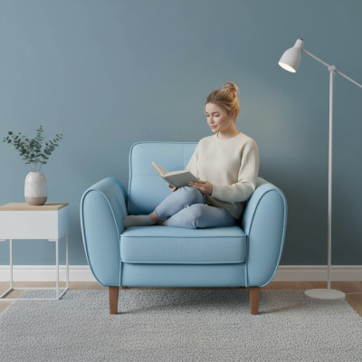 1 Sitzer Design Polster Couch Kanzlei Arzt Praxis Wartezimmer Möbel Sofa