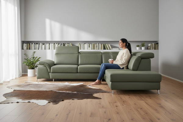 Design Couch Sofa Polster Schlafsofa Wohnzimmer Ecksofa Textl Stoff