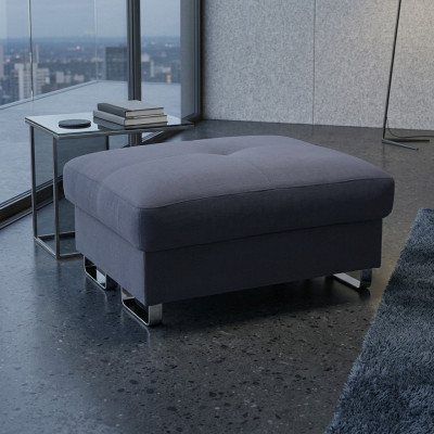 XXL Fußhocker Club Lounge Hocker Leder Textil Ottoman Designer Pufa Neu