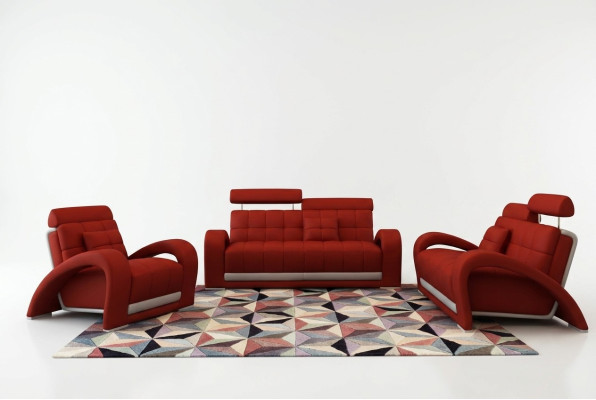 Leder Sofa Couch Sofagarnitur Wohnzimmer Garnituren Couch Set Sitz Sofas