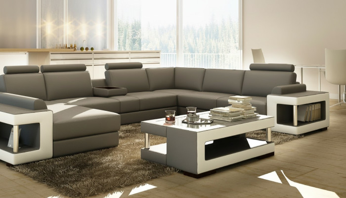 Luxus Glastisch Wohnzimmer Beistelltisch Designer Tischer Glas Leder