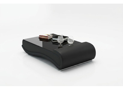 Sofatisch Design Wonzimmer Glas Leder Couch Sofa Tisch Kaffee Beistell