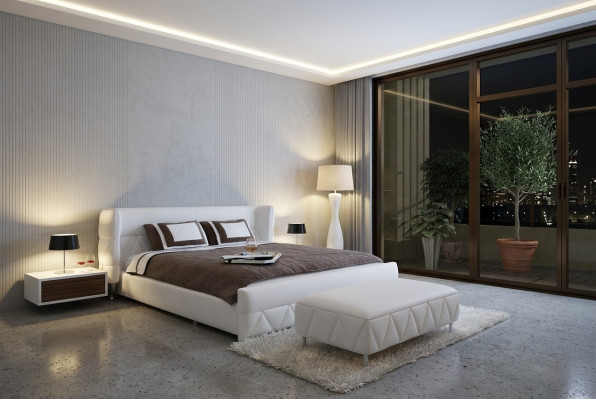 Modernes Design Bett Hotel XXL Betten Luxus Stil Doppel Leder 140 160 180x200cm