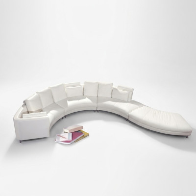 Moderne Rund Couch Wohnlandschaft Runde Sofa Polster Eck Garnitur