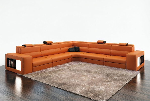 Design XXL Big Ecken Polster Eck Sofa Couch Leder Sofas Garnitur L Form