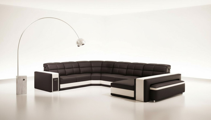 Design Ecken Big Polster Eck Sofa Couch Leder Sofas Garnitur XXL