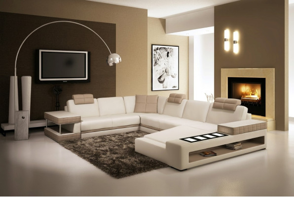 Design Ecken Big XXL Polster Eck Sofa Couch Leder Sofas Garnitur