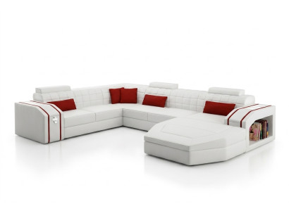 Design Ecken Big Polster Eck Sofa Couch XXL Leder Sofas Garnitur