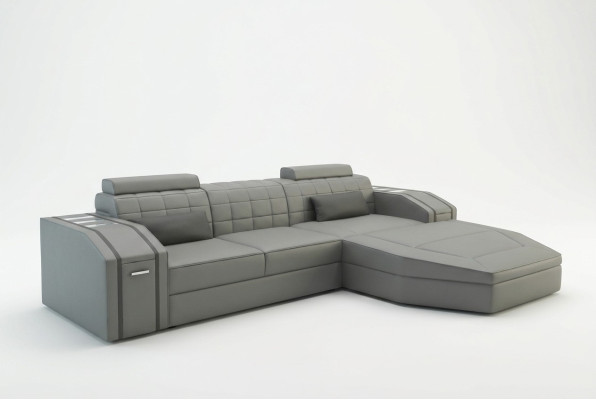 Design Polster Eck Sofa Couch Leder Sofas Garnitur XXL Wohnlandschaft