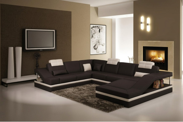 Design Ecken Big Polster Eck Sofa Couch XXL Leder Sofas Dekor Garnitur