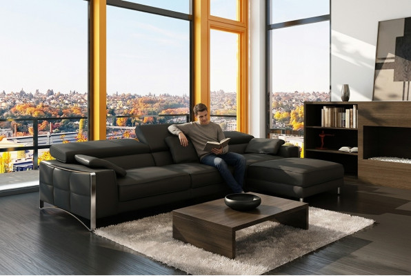 Design Ecken XXL Big Polster Eck Sofa Couch Leder Sofas Garnitur