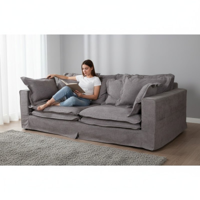 Modern XXL Polster Ecksofa Couchen Polster Couch Sofa Big Textil Sofas 240cm Neu