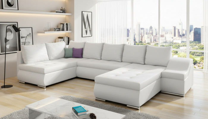 XXL Big Wohnlandschaft Couch Polster Ecksofa Sofa Couchen Sofas Textil Garnitur