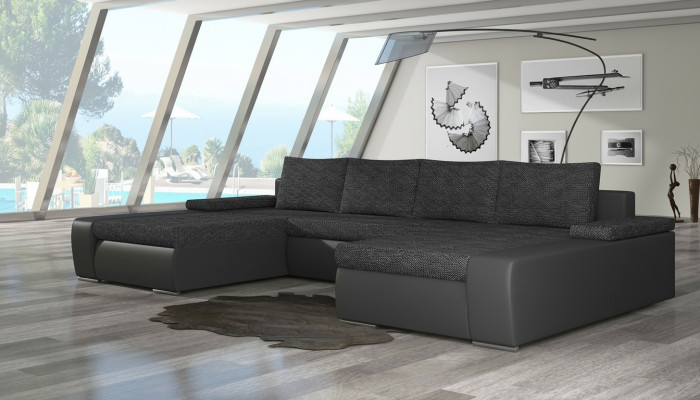 XXL Big Schlafsofa Relax Wohnzimmer Ecksofa Garnitur Polster Couch Eckgarnitur