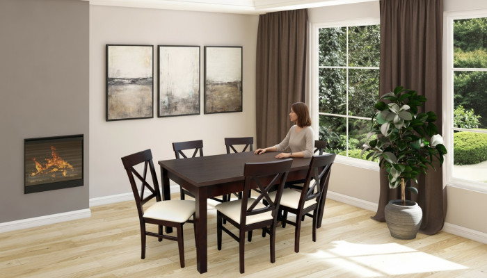 Design Esszimmer Garnitur Stuhl Set Essgarnituren Tische Holz Tisch