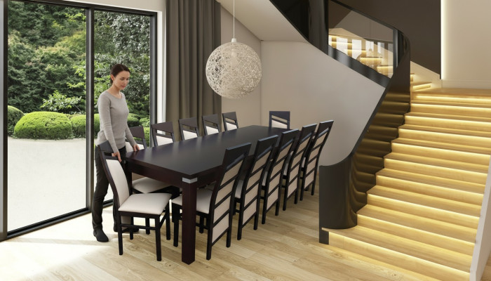 Design Esszimmer Garnitur Stuhl Set Tisch + 12 Stühle Essgarnituren