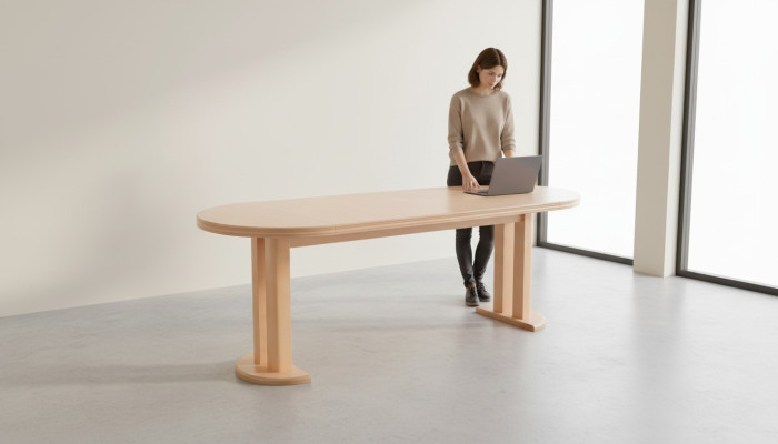 XXL Big Designer Konferenztisch Holztisch Dekor Tische Meeting Esszimmer