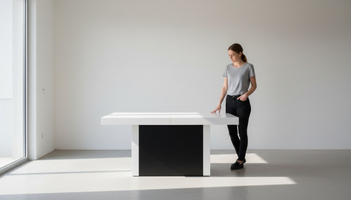 Esstisch Tisch Gruppe Esszimmer Wohnzimmer Garnitur Holz Design