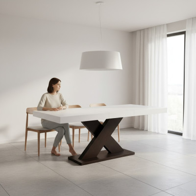 Ausziehbarer Design Holztisch Tisch Ess Wohnzimmer Dekor Holz Tische Massiv