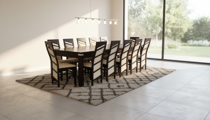 Design Esszimmer Garnitur Stuhl Set Tisch + 12Stühle Essgarnituren Tische Holz