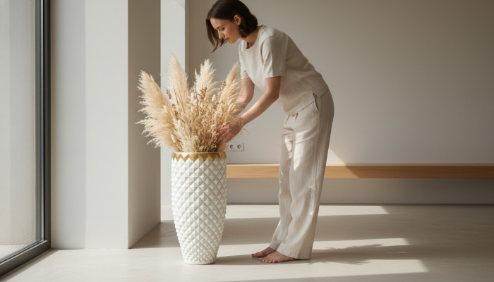 XXL Vase Tisch Dekoration Deko Vasen Antik Stil Skulptur Figur Kelch Rom 0901