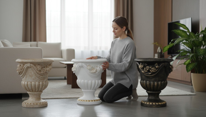 XXL Klassische Wohnzimmer Dekoration Antik Stil Vase Deko Vasen Statue 0915 Neu