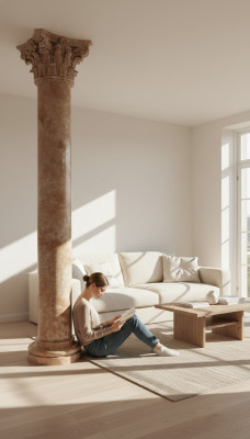 XXL Griechische Säule 300cm Groß Stil Design Säulen Luxus Stützen Antik Stil