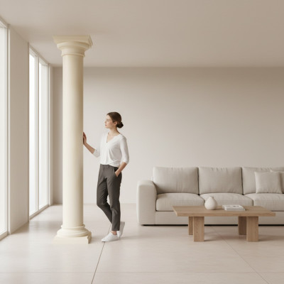 XXL Griechische Säule Antik Stil Design Säulen Luxus Stützen Neu 210cm Groß Neu