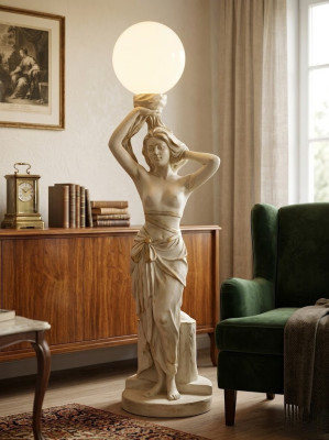 Antike Stil Figur Stehlampe Standleuchte Lampe Lampen Lebensgroß Beleuchtung