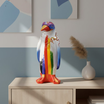 Design Luxus Figur Skulptur Handarbeit Pinguin Tier Skulpturen XXL 67cm Figuren