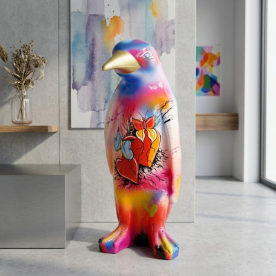 XXL 67cm Designer Figur Handarbeit Bemalt Figuren Skulptur Skulpturen Statue Neu