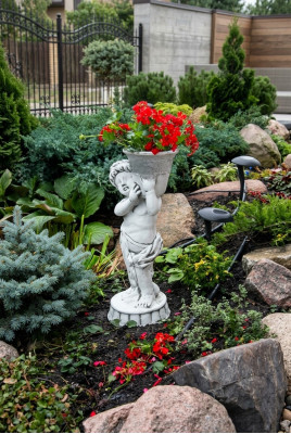 Blumenkübel Pflanz Kübel Dekoration Figur Vasen Blumentöpfe Garten Natur