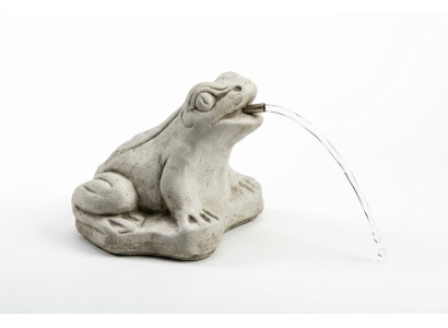 Gartenfigur "Frosch Fontaine" 20cm Teichfigur Menschen Steinguss
