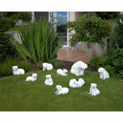 Eisbär Figur Statue Bär Garten Dekoration Figuren Statuen deko Figur