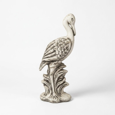 Garten Dekoration Kranich Terrasse Stein Figuren Figur Statue Skulptur