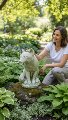 Garten Dekoration Fuchs Terrasse Stein Figuren Figur Dekorative Statue