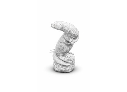 Garten Dekoration Frettchen Terrasse Stein Figuren Figur Deko