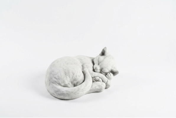 Garten Dekoration Katze Terrasse Stein Figuren Figur Deko Statue