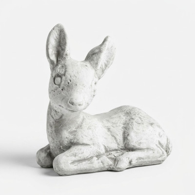 Garten Dekoration Bambi Terrasse Stein Figuren Figur Deko Statue
