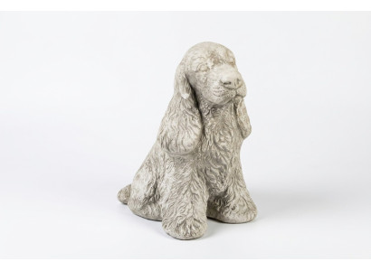 Garten Dekoration Weiß Hund Terrasse Stein Figur Figuren Dekorative Statue